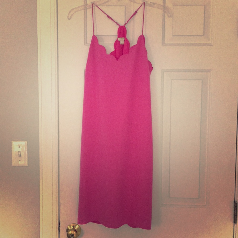 JCrew scalloped dress